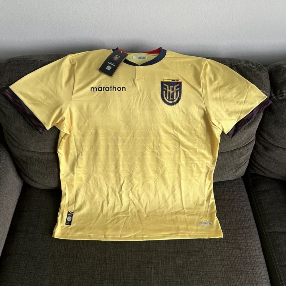 Marathon Ecuador National Team World Cup Qualifier 2026 Yellow Jersey Mens XL